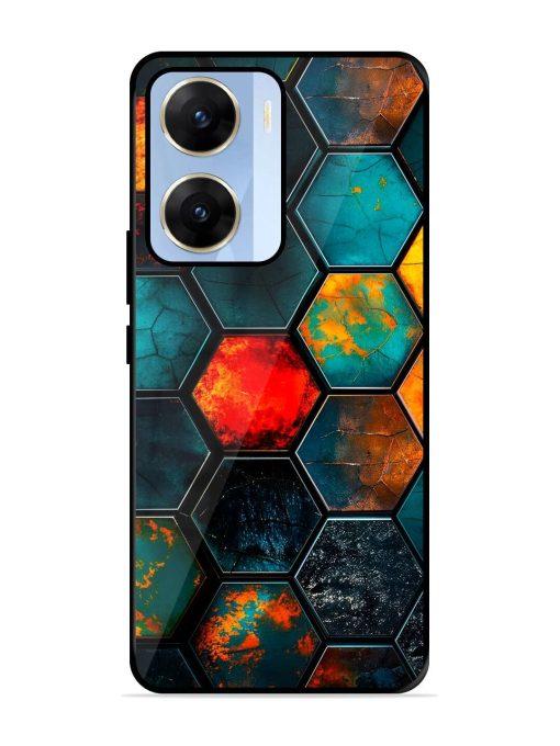 Hexagon Hive Glossy Soft Edge Case for Vivo V29E (5G) Chachhi