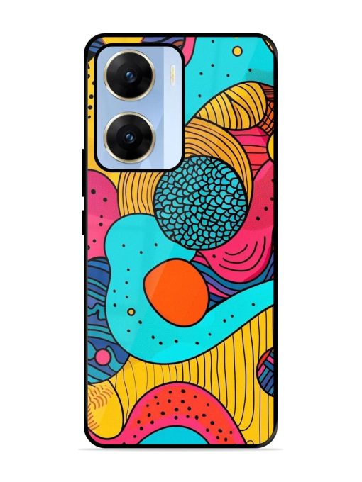 Psychedelic Patterns Glossy Soft Edge Case for Vivo V29E (5G)