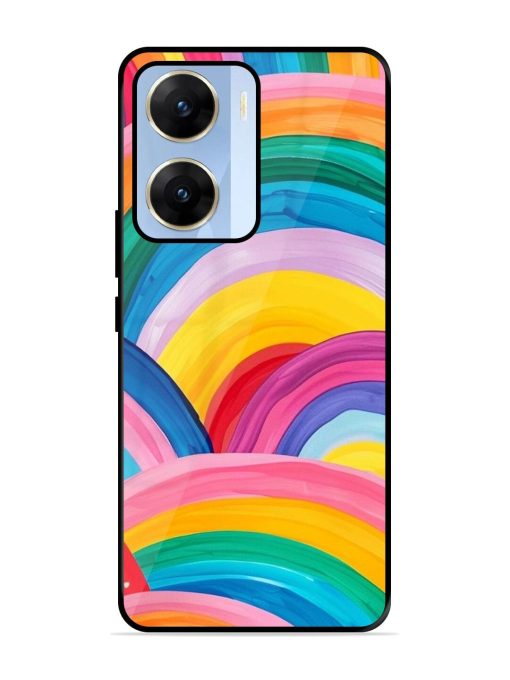 Rainbow Symphony Glossy Soft Edge Case for Vivo V29E (5G) Chachhi