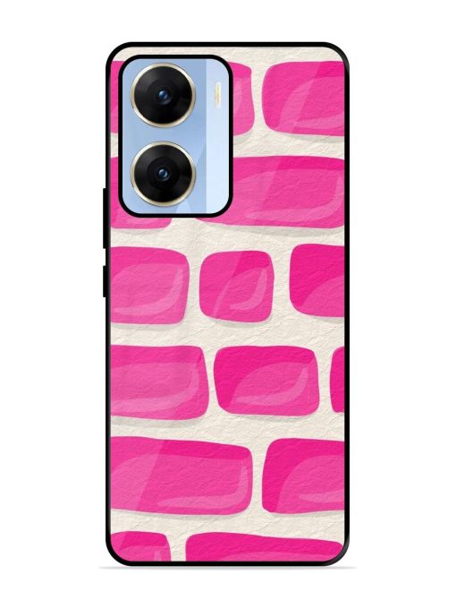 Pink Brick Wall Glossy Soft Edge Case for Vivo V29E (5G) Chachhi