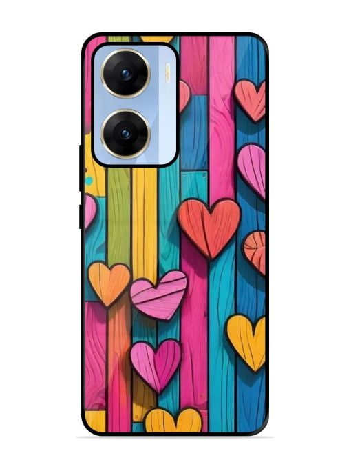 Rainbow Of Hearts Glossy Soft Edge Case for Vivo V29E (5G)