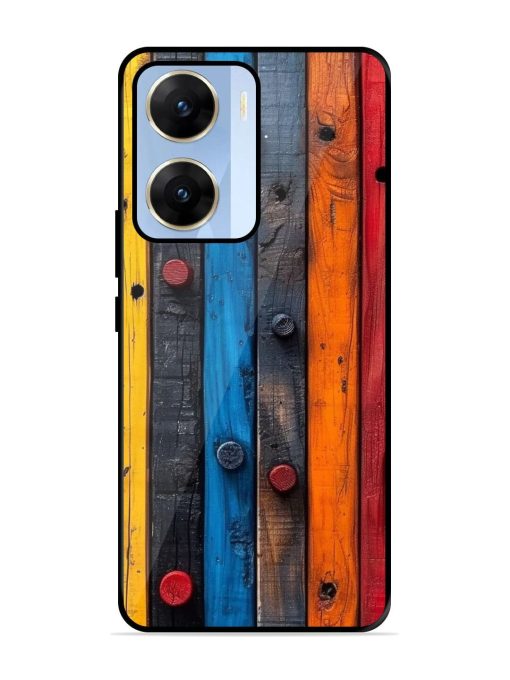 Rainbow Plank Glossy Soft Edge Case for Vivo V29E (5G) Chachhi