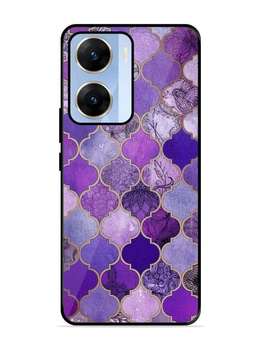 Purple Mosaic Magic Glossy Soft Edge Case for Vivo V29E (5G) Chachhi