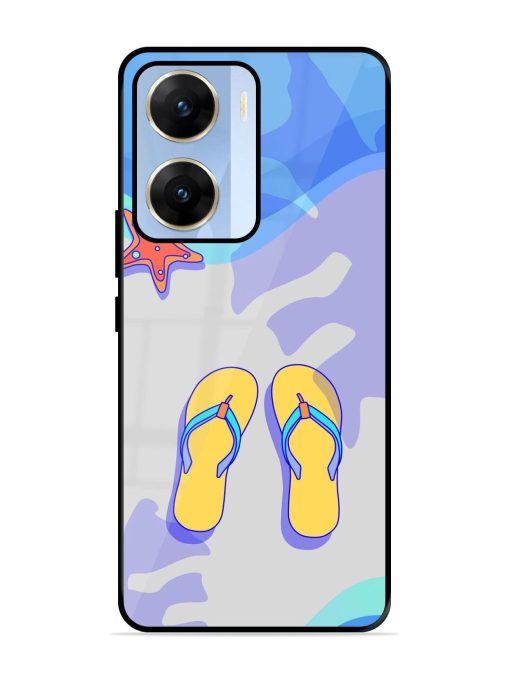 Sandy Toes And Salty Seas Glossy Soft Edge Case for Vivo V29E (5G) Chachhi