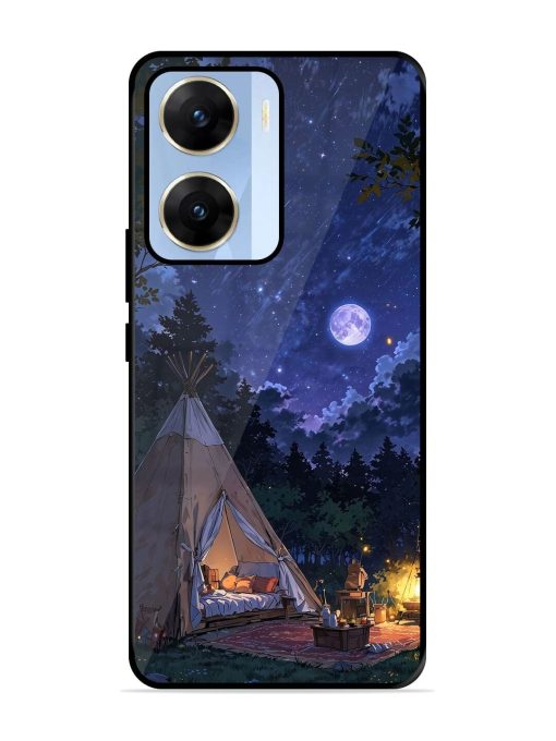 Moonlight Camping Glossy Soft Edge Case for Vivo V29E (5G) Chachhi