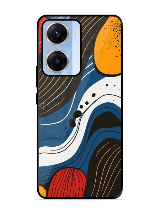 Abstract Expression Glossy Soft Edge Case for Vivo V29E (5G) Chachhi