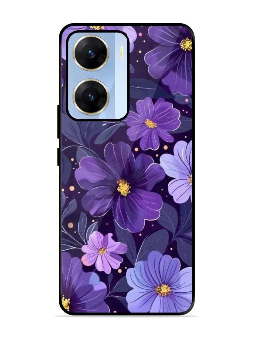 Purple Paradise Glossy Soft Edge Case for Vivo V29E (5G) Chachhi