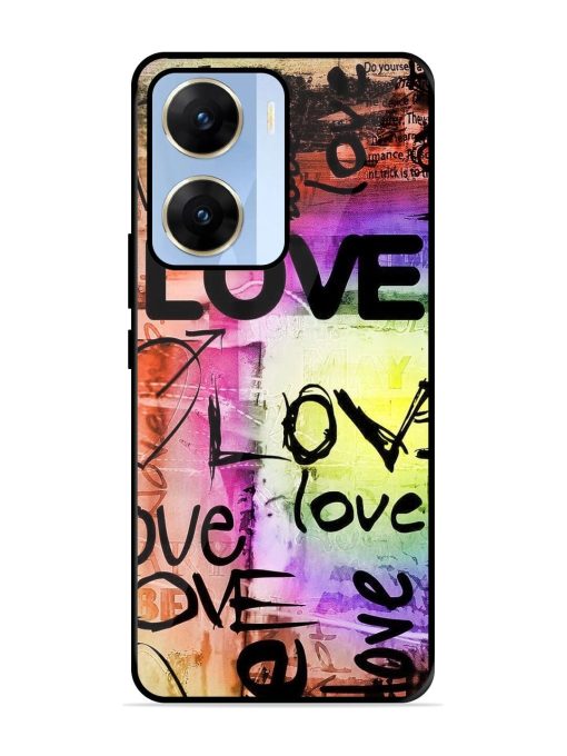 Love Graffiti Glossy Soft Edge Case for Vivo V29E (5G) Chachhi