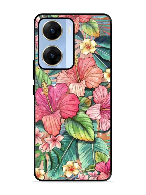 Tropical Tapestry Glossy Soft Edge Case for Vivo V29E (5G) Chachhi