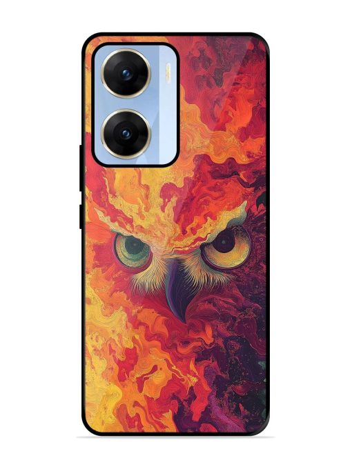 Fiery Owl Glossy Soft Edge Case for Vivo V29E (5G) Chachhi