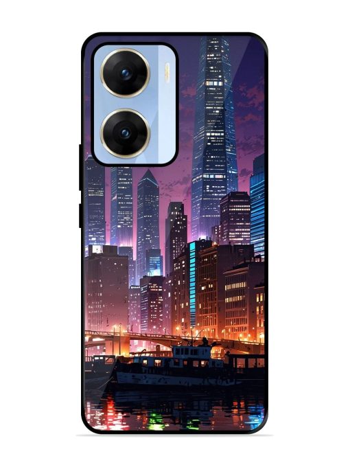 Neon Nightscape Glossy Soft Edge Case for Vivo V29E (5G) Chachhi