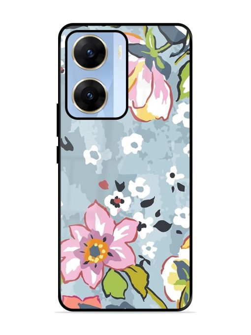 Floral Fantasy Glossy Soft Edge Case for Vivo V29E (5G) Chachhi