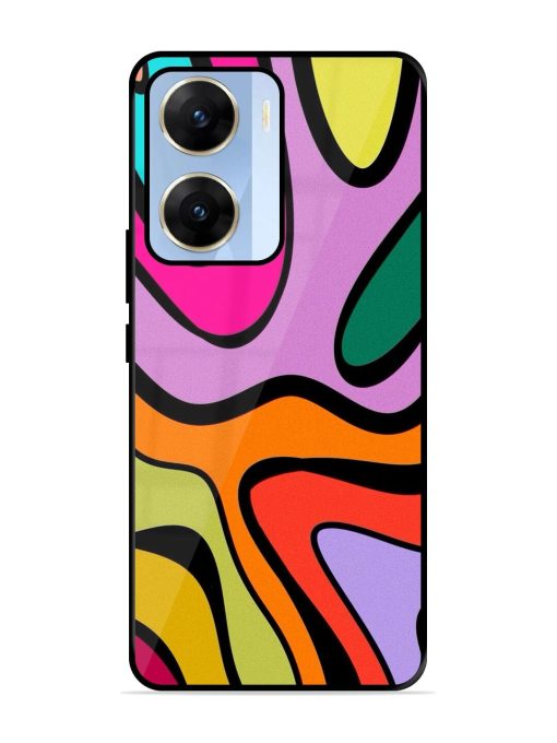 Groovy Swirls Glossy Soft Edge Case for Vivo V29E (5G) Chachhi