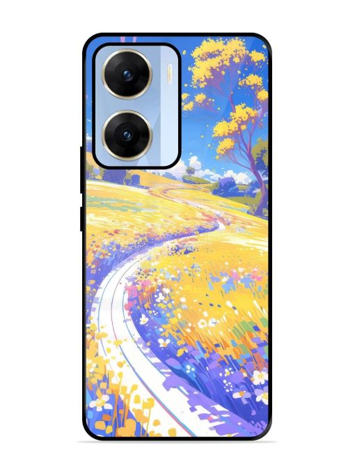 Vibrant Spring Meadow Glossy Soft Edge Case for Vivo V29E (5G) Chachhi