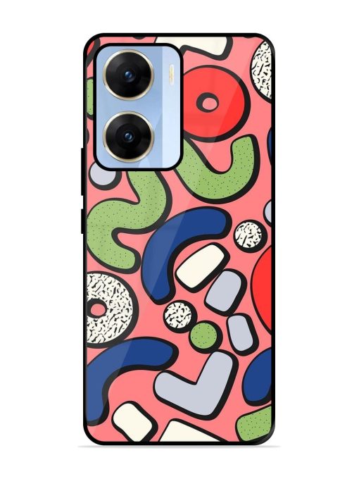 Groovy Geometric Shapes Glossy Soft Edge Case for Vivo V29E (5G) Chachhi