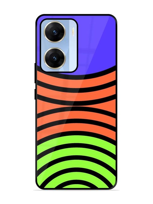 Psychedelic Stripe Symphony Glossy Soft Edge Case for Vivo V29E (5G) Chachhi