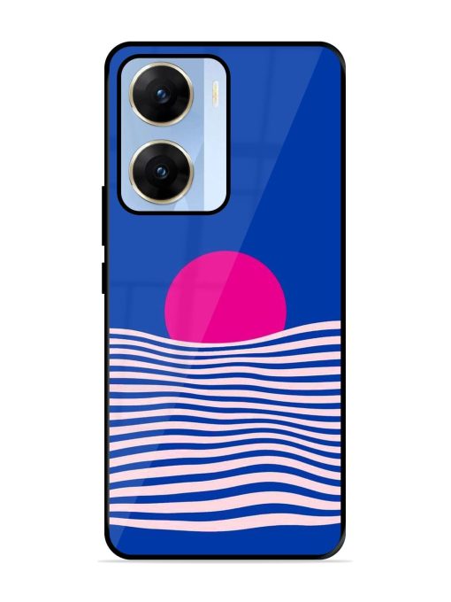 Pink Sunset Over Blue Waves Glossy Soft Edge Case for Vivo V29E (5G) Chachhi