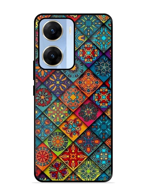 Patchwork Mandala Mosaic Glossy Soft Edge Case for Vivo V29E (5G) Chachhi