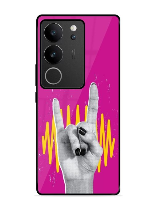 Rock Hand Glossy Soft Edge Case for Vivo V29 Pro (5G) Chachhi