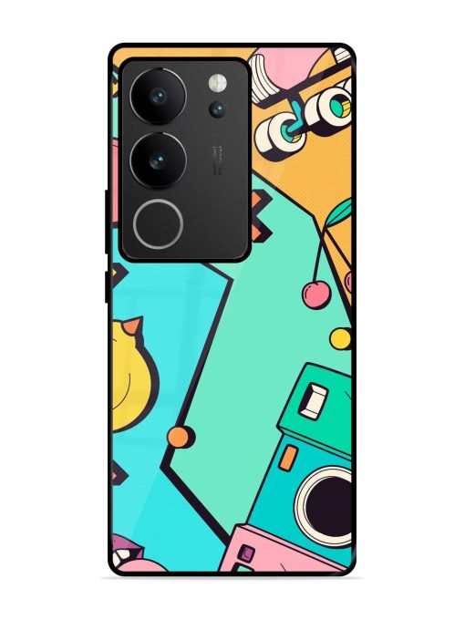 Retro Remix Glossy Soft Edge Case for Vivo V29 Pro (5G) Chachhi