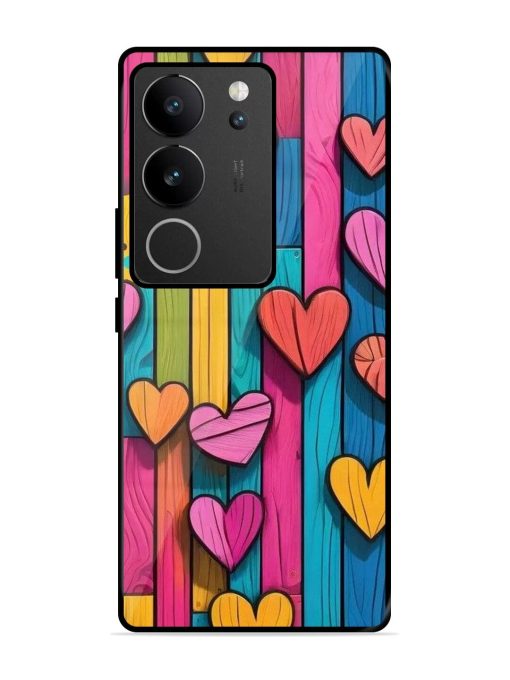 Rainbow Of Hearts Glossy Soft Edge Case for Vivo V29 Pro (5G) Chachhi