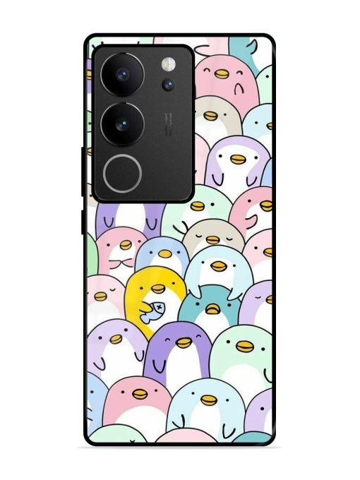 Penguin Party Glossy Soft Edge Case for Vivo V29 Pro (5G) Chachhi