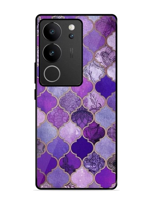 Purple Mosaic Magic Glossy Soft Edge Case for Vivo V29 Pro (5G) Chachhi