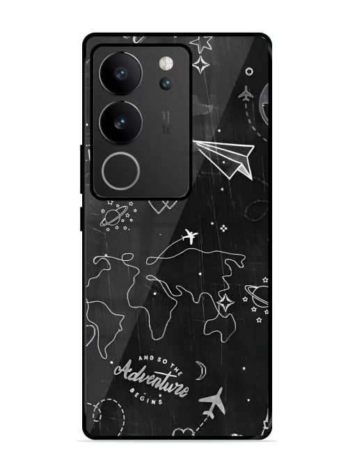 Wanderlust Sketchbook Glossy Soft Edge Case for Vivo V29 Pro (5G) Chachhi