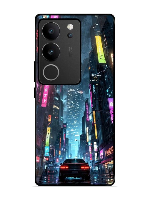 Neon Nightscape Glossy Soft Edge Case for Vivo V29 Pro (5G) Chachhi