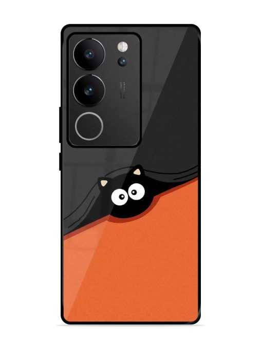 Peek-A-Boo Kitty Glossy Soft Edge Case for Vivo V29 Pro (5G)