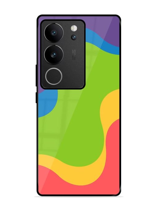 Wavy Rainbow Wonderland Glossy Soft Edge Case for Vivo V29 Pro (5G) Chachhi