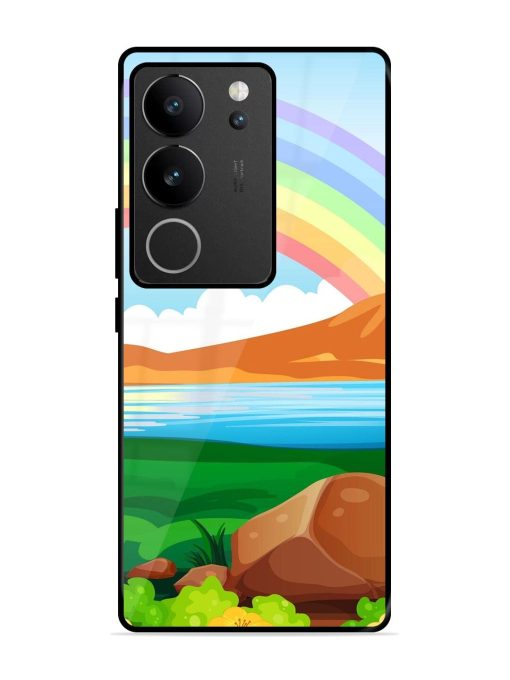 Rainbow Over The Lake Glossy Soft Edge Case for Vivo V29 Pro (5G) Chachhi