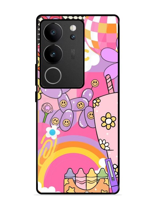 Whimsical Y2K Chaos Glossy Soft Edge Case for Vivo V29 Pro (5G) Chachhi