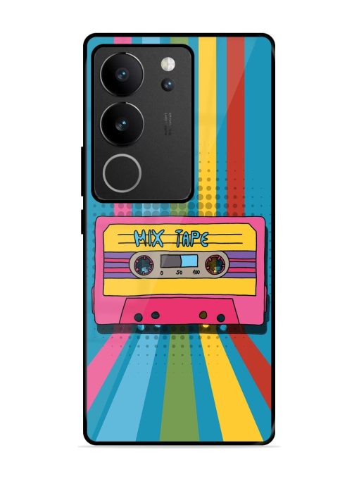 Retro Cassette Tapes Glossy Soft Edge Case for Vivo V29 Pro (5G)