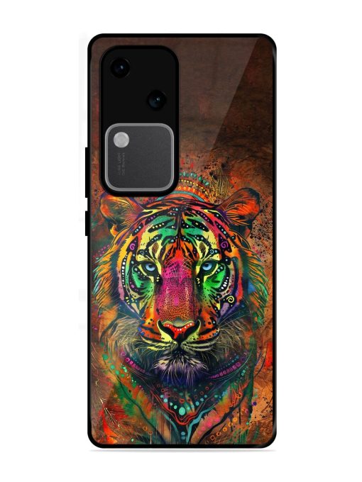 Cosmic Tiger Glossy Soft Edge Case for Vivo V30 (5G) Chachhi