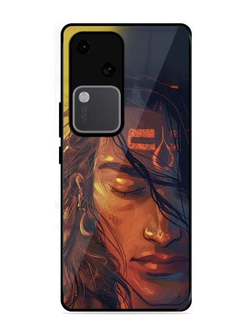 Tranquil Shiva Glossy Soft Edge Case for Vivo V30 (5G) Chachhi