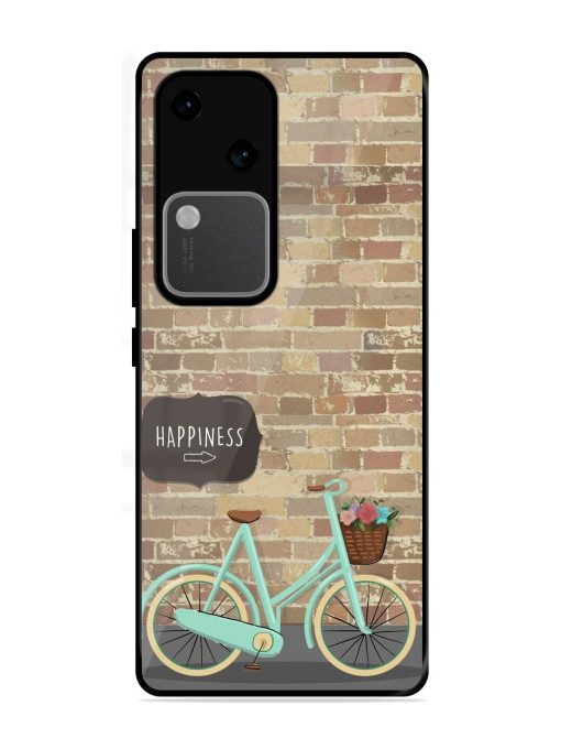 Pedaling Towards Happiness Glossy Soft Edge Case for Vivo V30 (5G) Chachhi