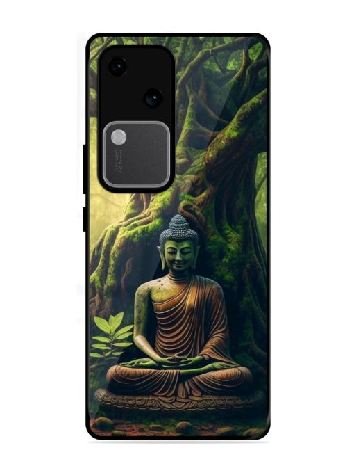 Green Buddha Art Glossy Soft Edge Case for Vivo V30 (5G) Chachhi