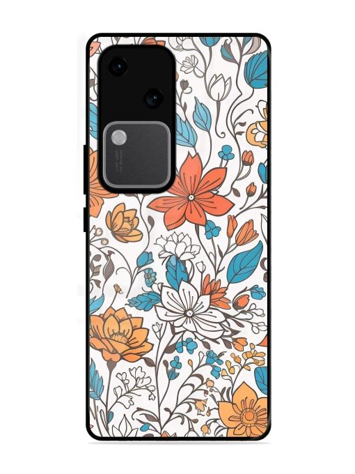 Floral Symphony Glossy Soft Edge Case for Vivo V30 (5G) Chachhi