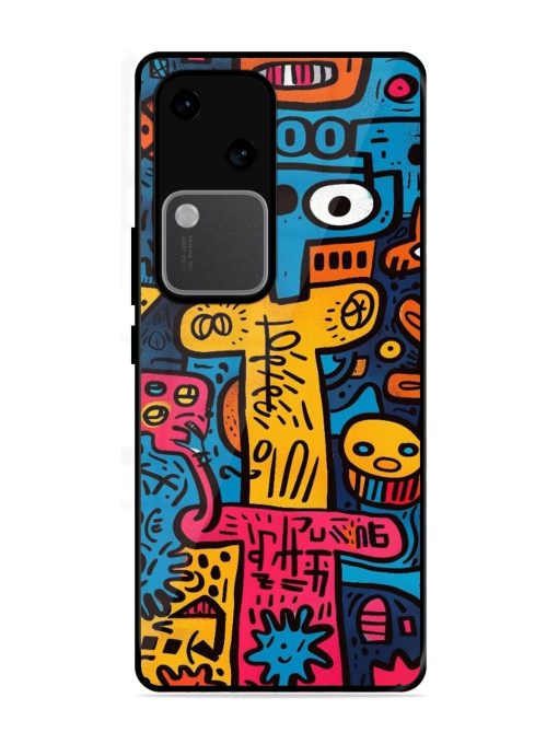 Doodletopia Glossy Soft Edge Case for Vivo V30 (5G) Chachhi