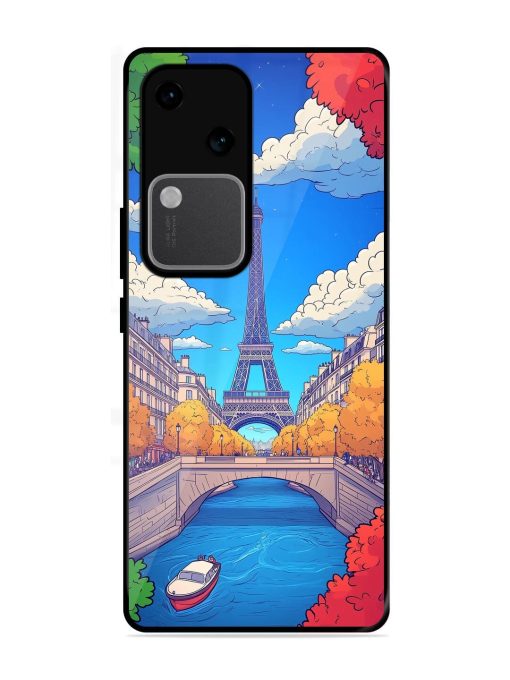 Parisian Panorama Glossy Soft Edge Case for Vivo V30 (5G) Chachhi