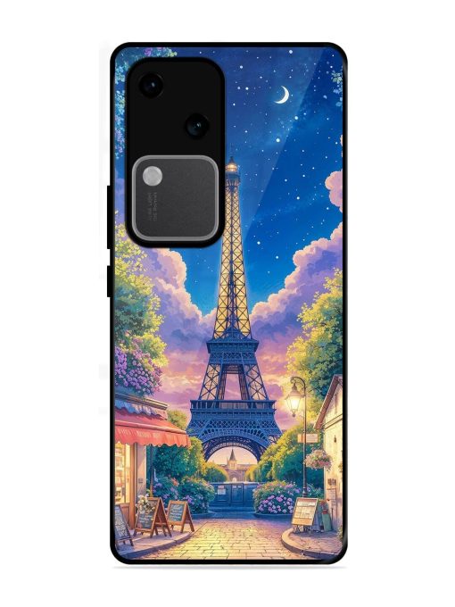 Twilight In Paris Glossy Soft Edge Case for Vivo V30 (5G) Chachhi