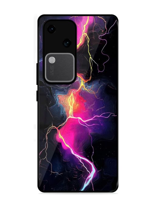 Electric Dreams Glossy Soft Edge Case for Vivo V30 (5G) Chachhi