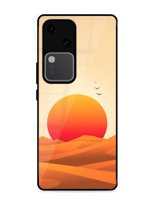 Desert Sunset Glossy Soft Edge Case for Vivo V30 (5G) Chachhi