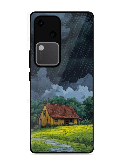 Rainy Day Retreat Glossy Soft Edge Case for Vivo V30 (5G) Chachhi