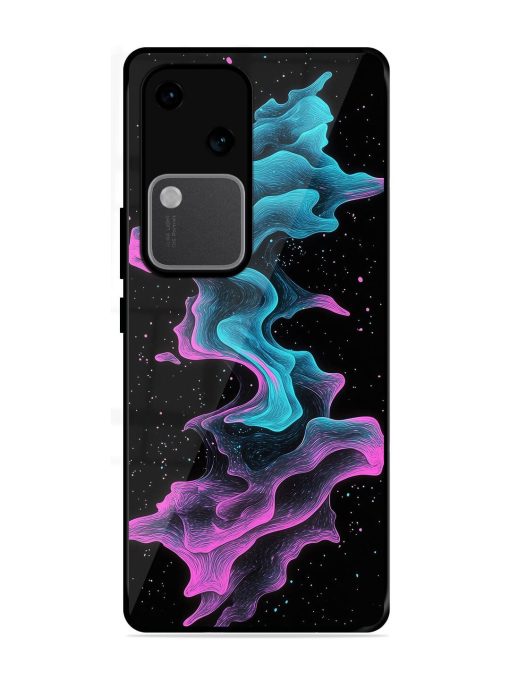 Cosmic Currents Glossy Soft Edge Case for Vivo V30 (5G) Chachhi