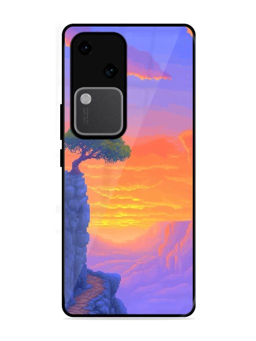 Cliffside Solitude Glossy Soft Edge Case for Vivo V30 (5G) Chachhi