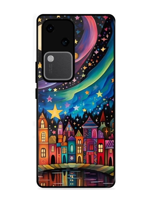 Starlit Village Glossy Soft Edge Case for Vivo V30 (5G) Chachhi