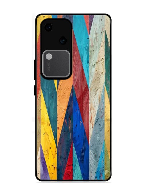 Abstract Tapestry Glossy Soft Edge Case for Vivo V30 (5G) Chachhi