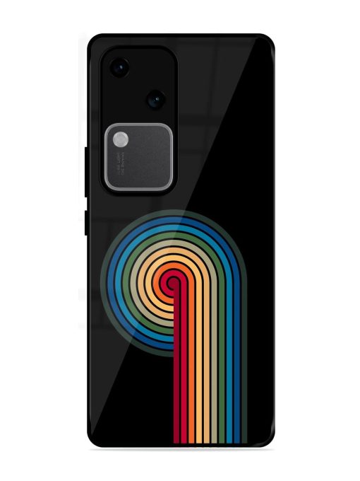 Rainbow Ripple Glossy Soft Edge Case for Vivo V30 (5G) Chachhi